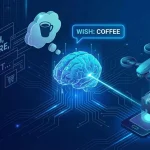 Ilustración futurista que representa el Universal Commerce Protocol (UCP), mostrando un cerebro digital (IA) conectando directamente la intención de compra del usuario con el envío del producto, eliminando la navegación web tradicional